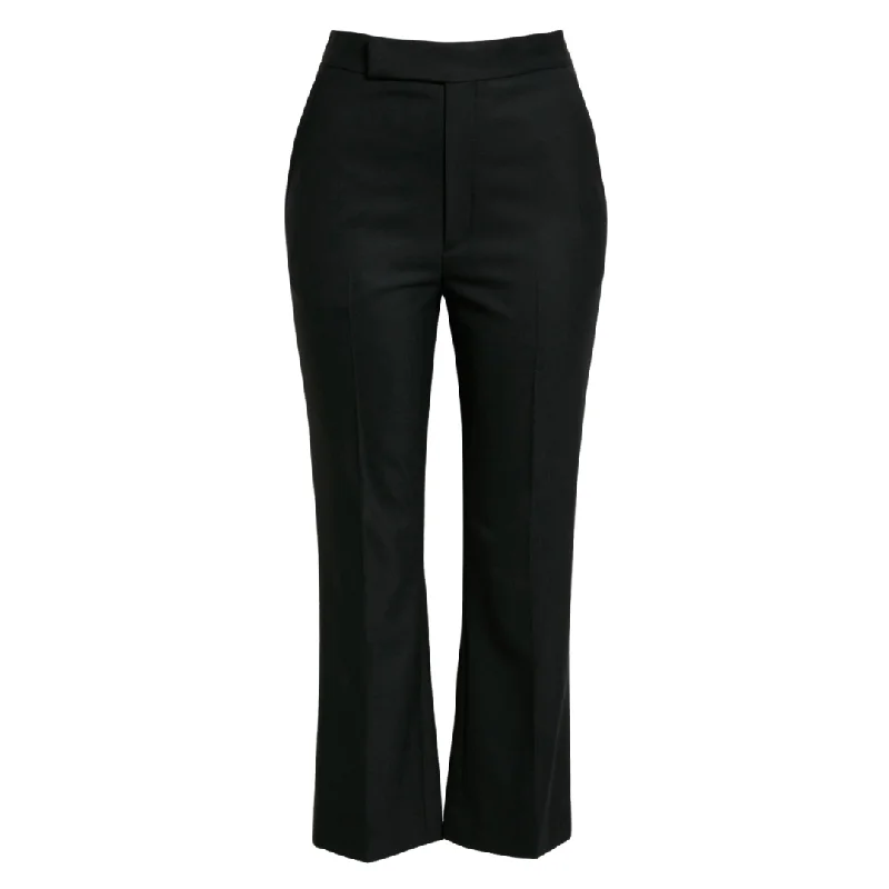 Black High Waisted Crop Trouser