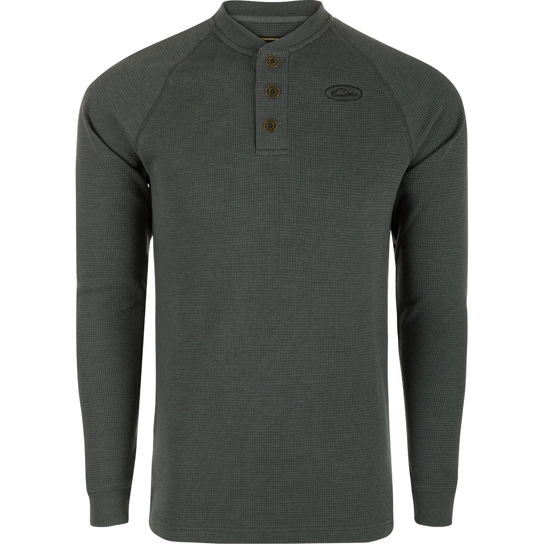 Drake Weston Lakes Waffle Henley L/S