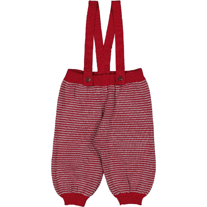 MarMar Cotton Rayon Knit Stripe Hibiscus Red Stripe Perrin Pants