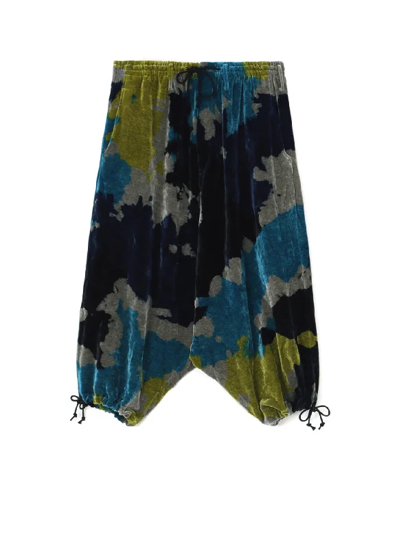 TIE-DYE VELVET BALLOON SARUEL PANTS