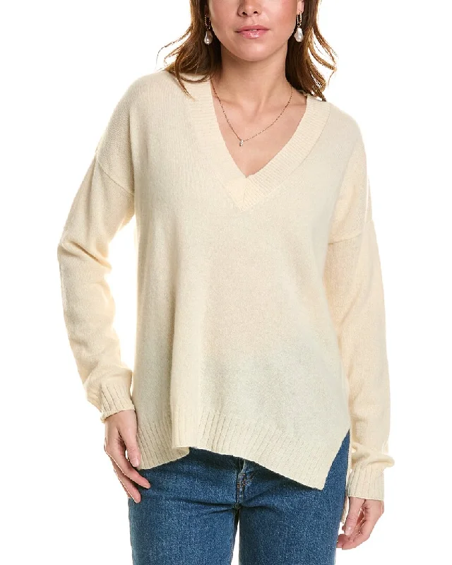 Minnie Rose High-Low Cashmere Sweater