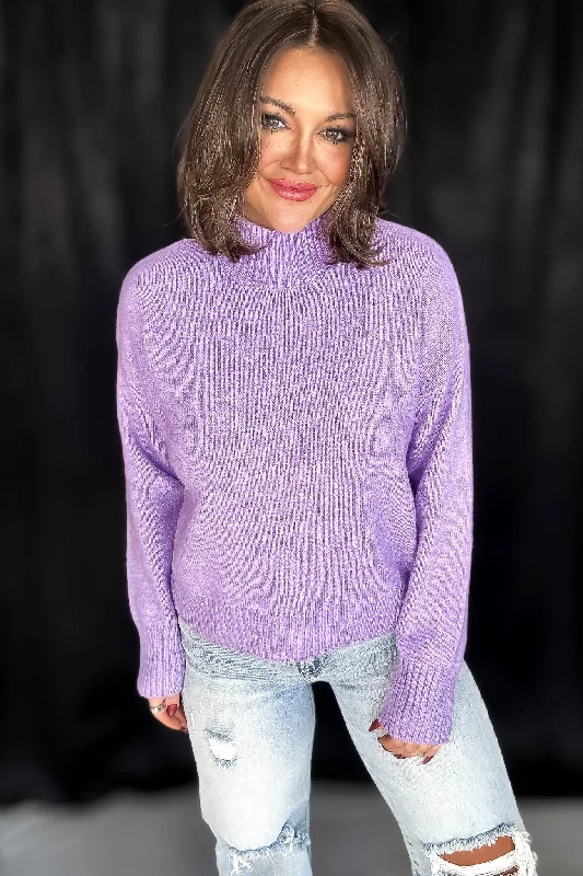 Super Stylish Lavender High-Neck Sweater