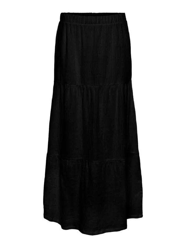 PCSIKKA Long Skirt - Black