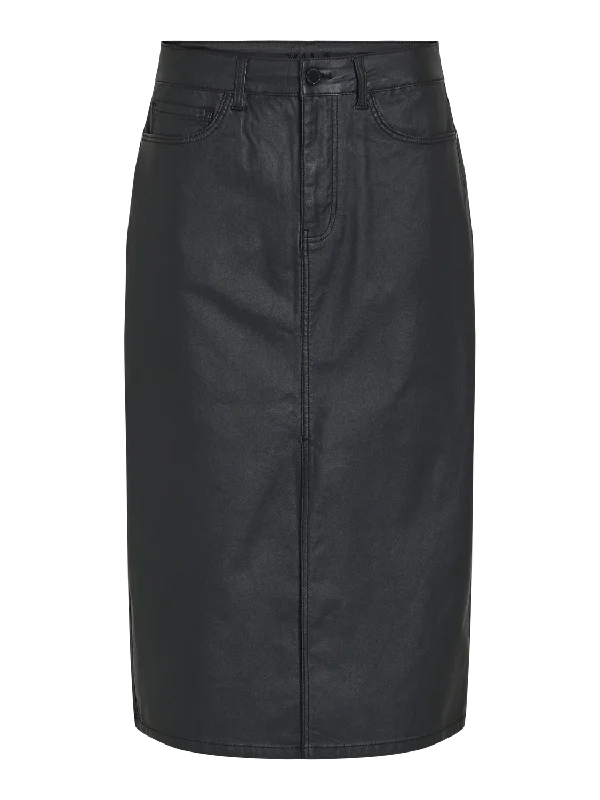 VIMIL Midi Skirt - Black Denim