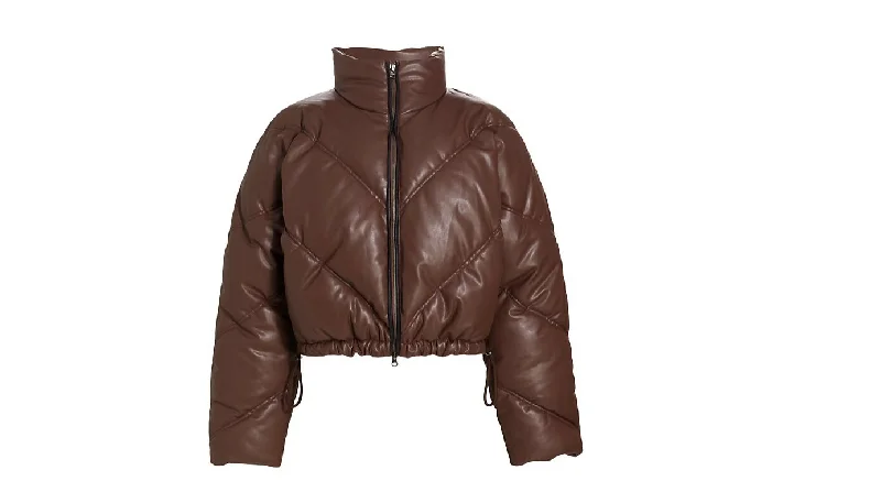 A.L.C. Women's Morrison Brown Puffer Coat Jacket