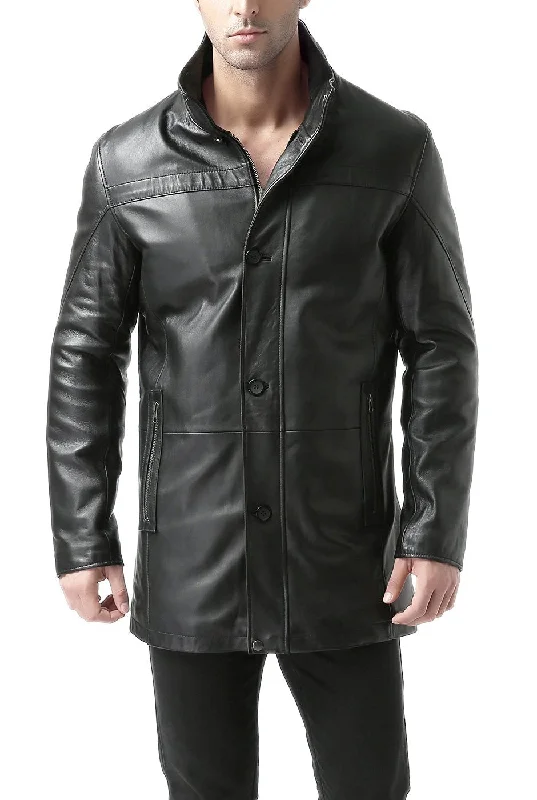 BGSD Men Chad New Zealand Lambskin Leather Car Coat