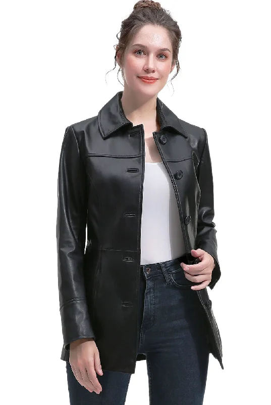 BGSD Women Sofia Lambskin Leather Coat