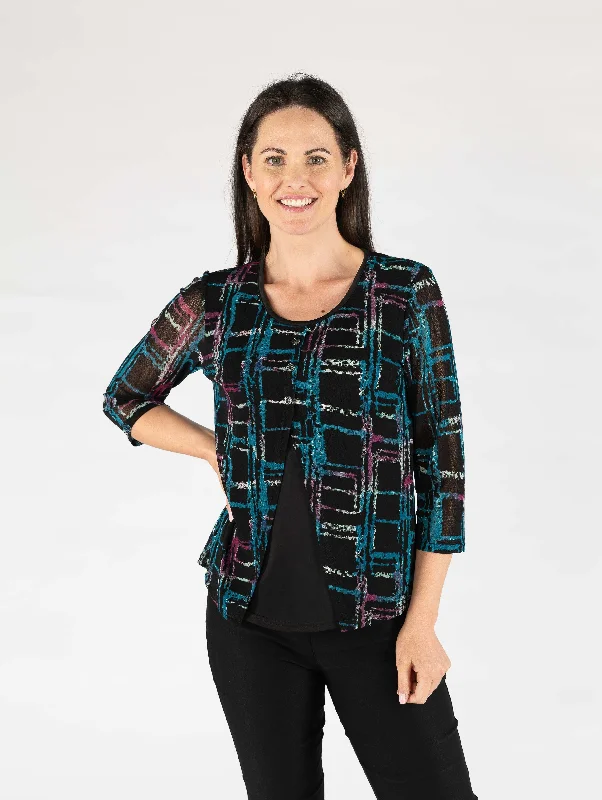 Block pattern mesh top