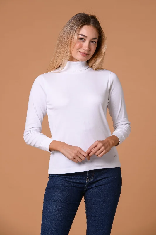 Cotton Roll Neck Top