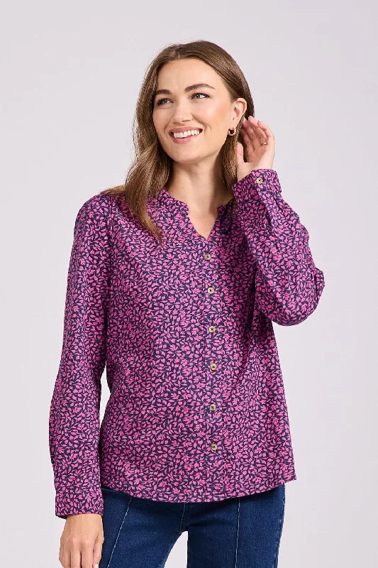 Ditsy Leaf Print Shirt