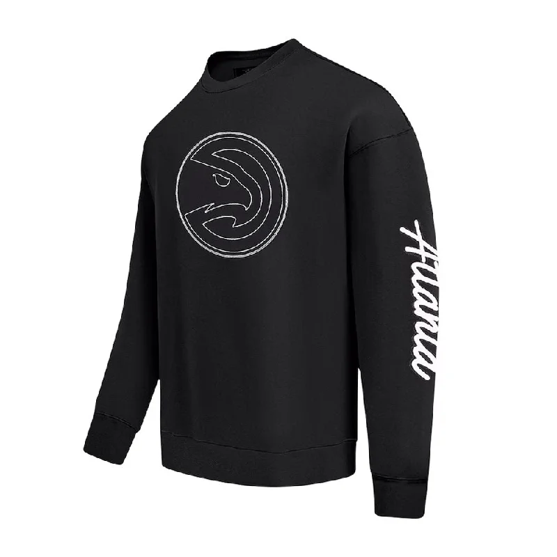 Pro Standard Hawks Drop Shoulder Black Crewneck