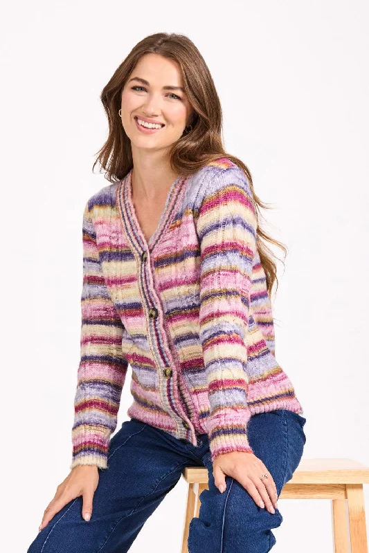 Space Dye Cable Cardigan