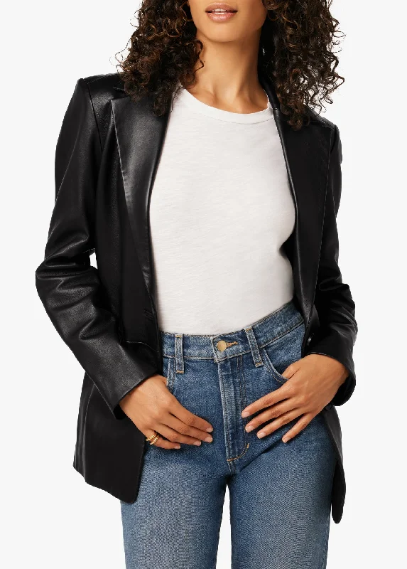 THE NINA BOYFRIEND LEATHER BLAZER