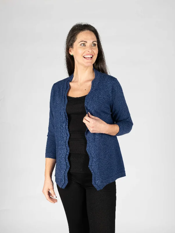 Wavy Edge to edge Cardigan