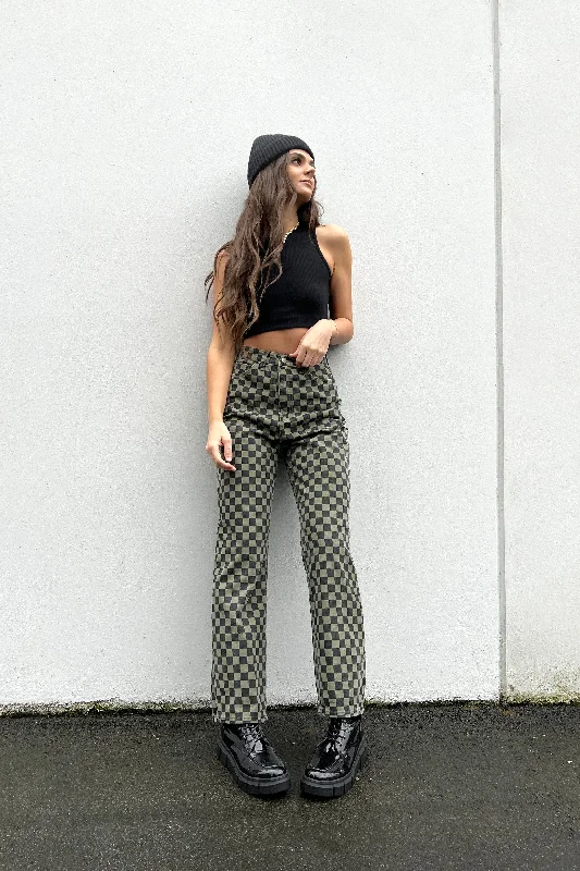 CHECKERED JEANS