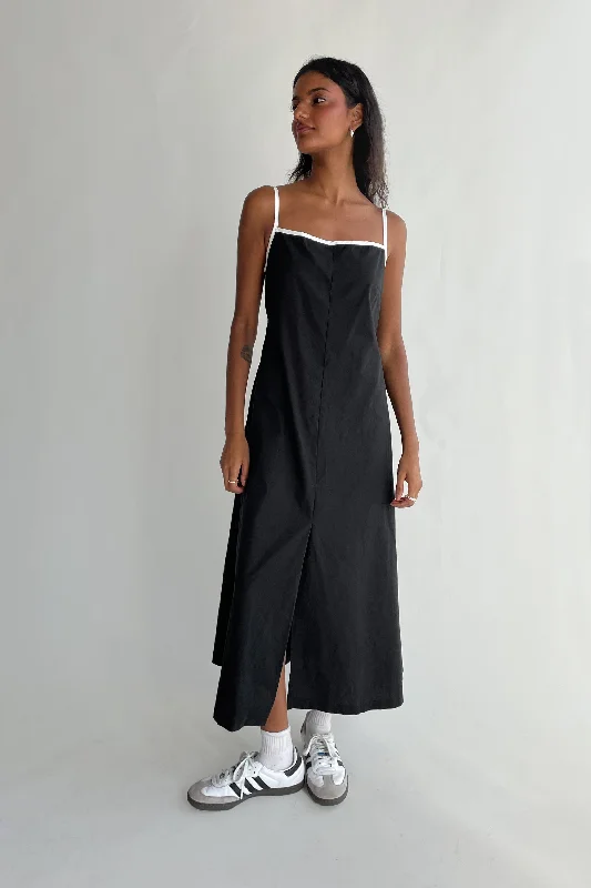 TANK DRESS WITH CONTRAST TRIM