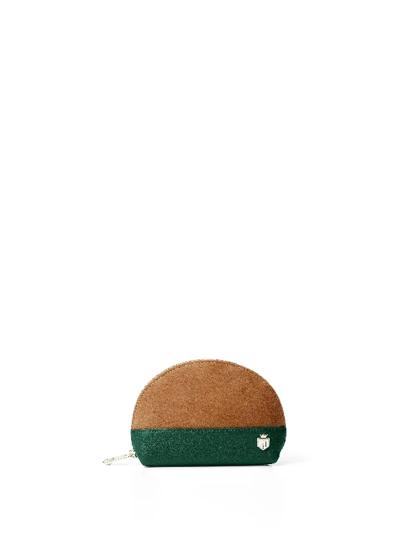 Chiltern Coin Purse - Tan & Emerald Green (Game Fair 2022)