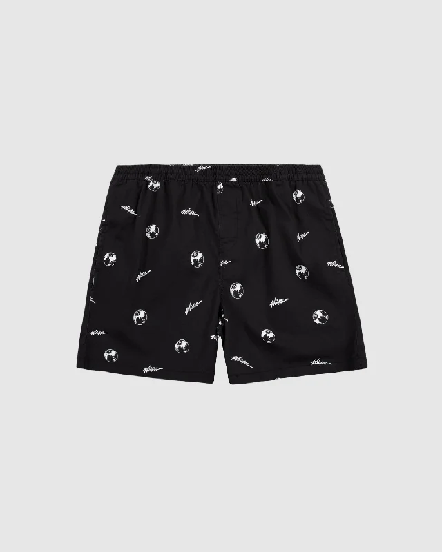 8 BALL BEACH SHORT - BLACK