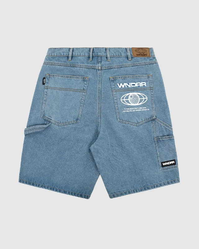 BOOSTER DENIM SHORT - WASHED BLUE