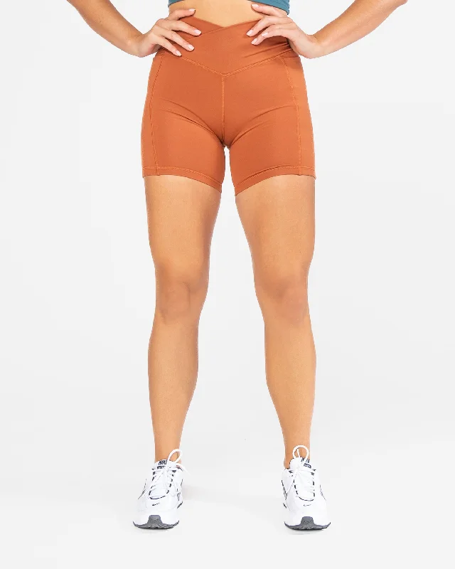 Skin Crossover Shorts (Multi-Lengths) - Copper